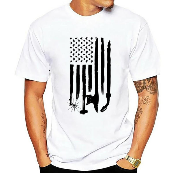 Men's Short Sleeve T-Shirt - Patriotic Pride 9 USA Flag Options