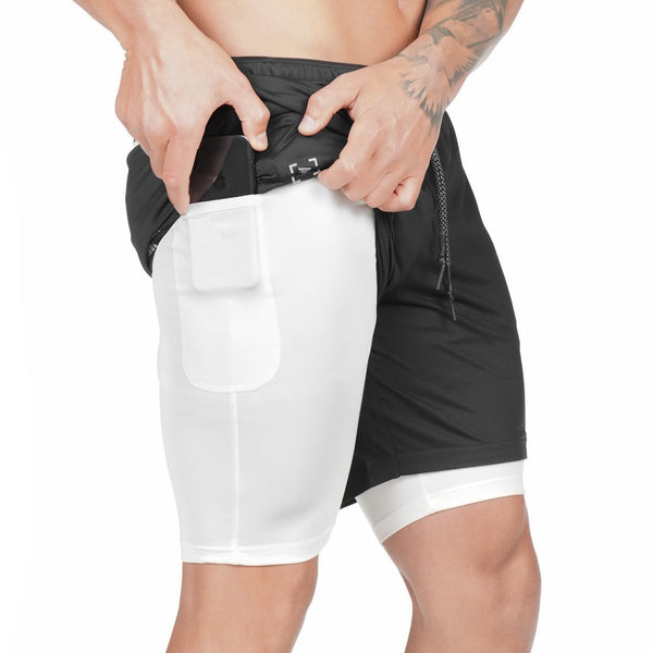 Men's Shorts with Towel Rack and Phone Pocket