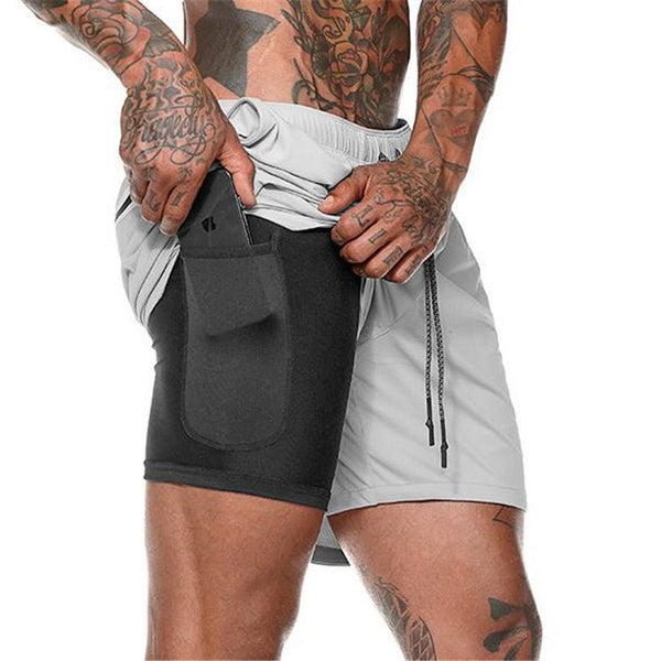 Men's Shorts with Towel Rack and Phone Pocket