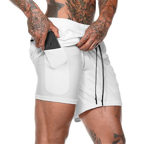 Men's Shorts with Towel Rack and Phone Pocket