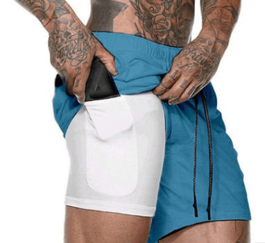 Men's Shorts with Towel Rack and Phone Pocket