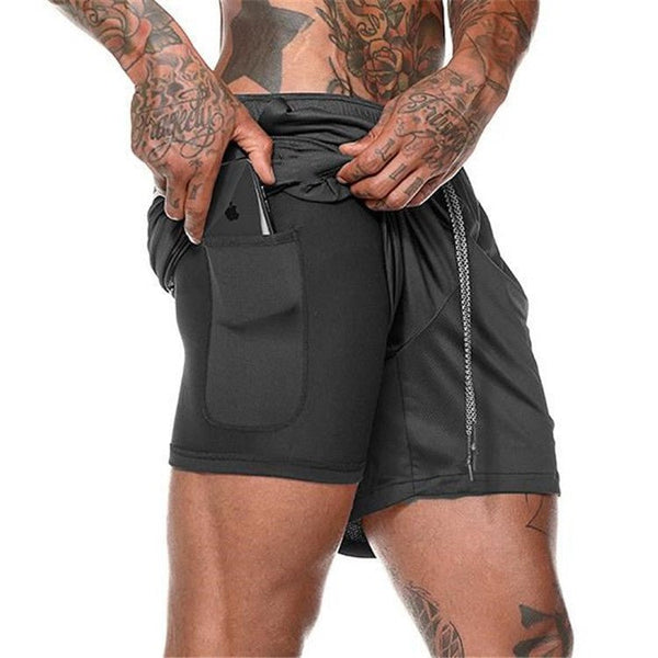 Men's Shorts with Towel Rack and Phone Pocket