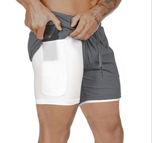 Men's Shorts with Towel Rack and Phone Pocket