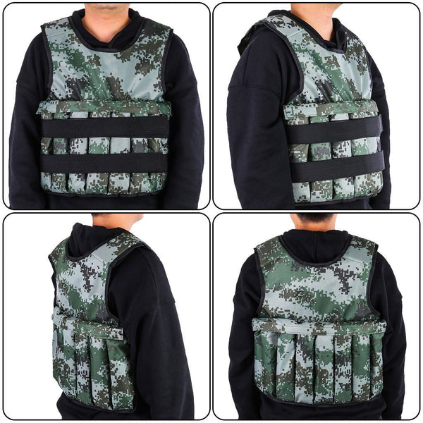 Camouflage Adjustable Weight Workout Vest