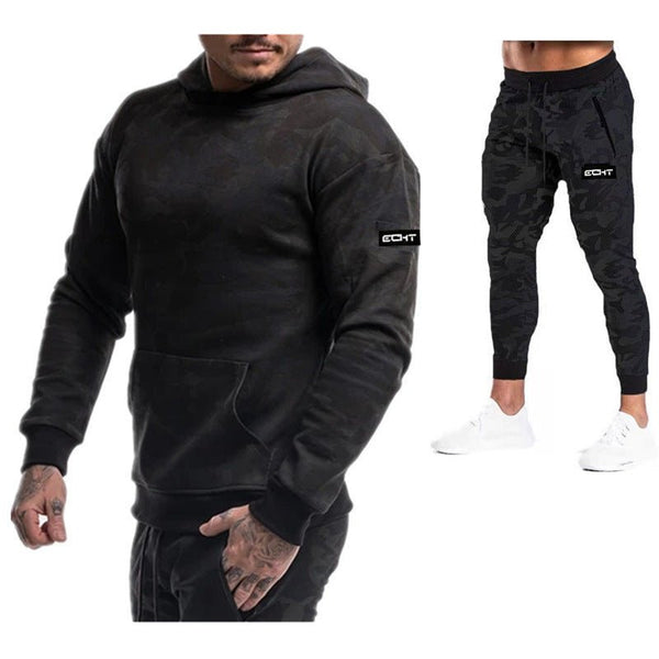 Men's Pullover Hoodie 2-Piece Tracksuit Set