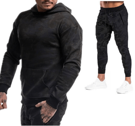 Men's Pullover Hoodie 2-Piece Tracksuit Set