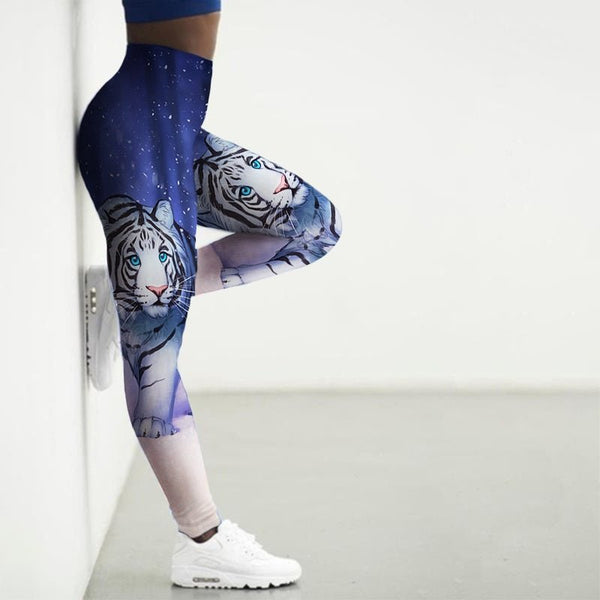 Printed Animal Bodysuit Yoga Pants Gym Wear