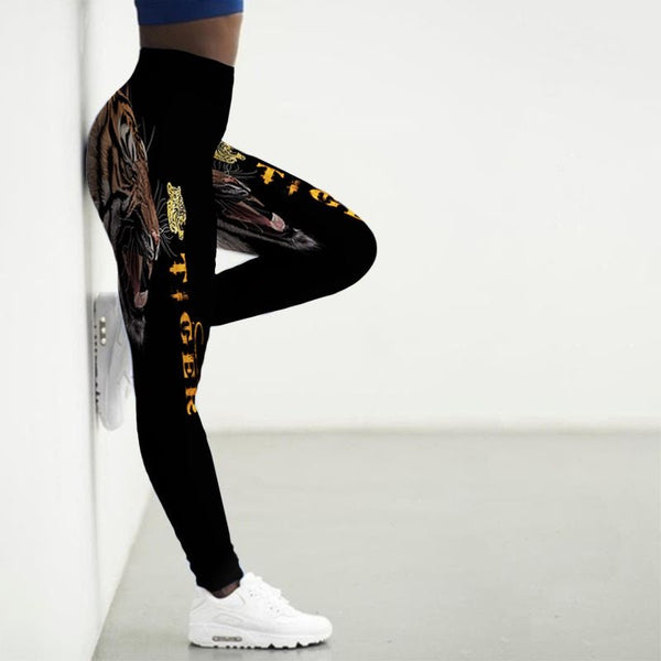 Printed Animal Bodysuit Yoga Pants Gym Wear
