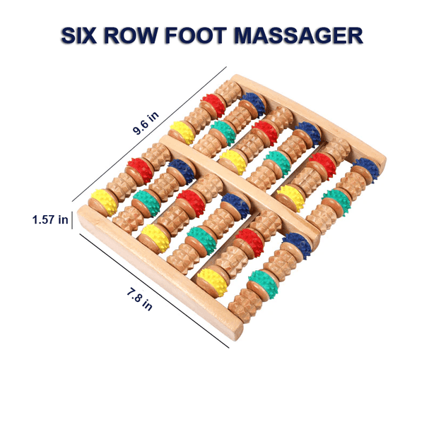Solid Wood Acupuncture Rolling Foot Massager